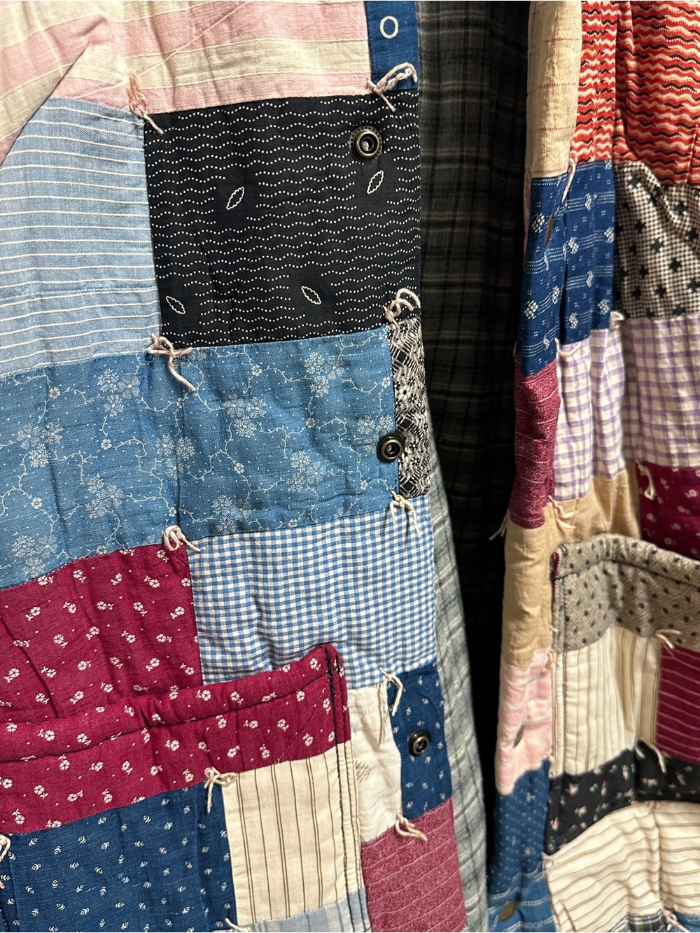 Vintage Quilt Patchwork Long Quilted Coat - 60s quilt - Picture 2 of 2
